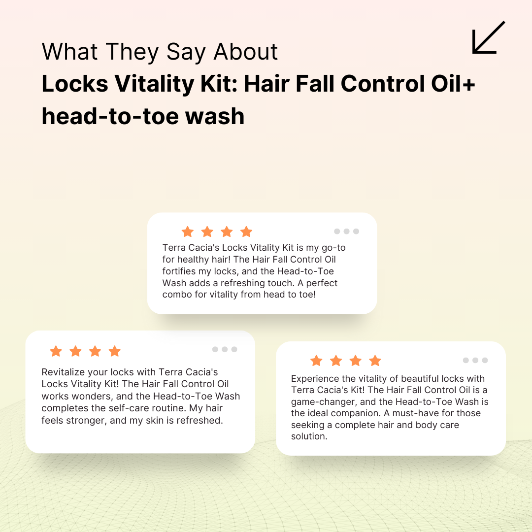 Locks Vitality Kit: Hair Fall Control Oil+ head-to-toe wash