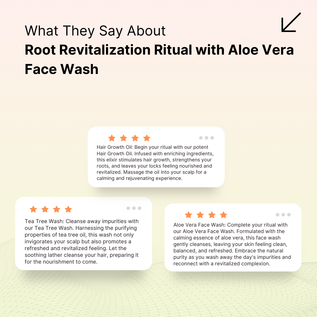 Root Revitalization Ritual- Hair Fall Control Shampoo, Hair Fall Control Oil with Aloe Vera Face wash