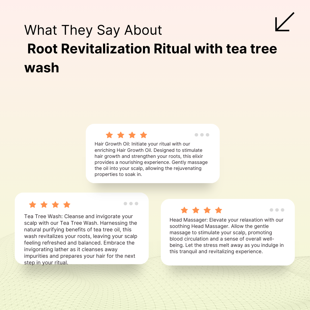 Root Revitalization Ritual with tea tree wash