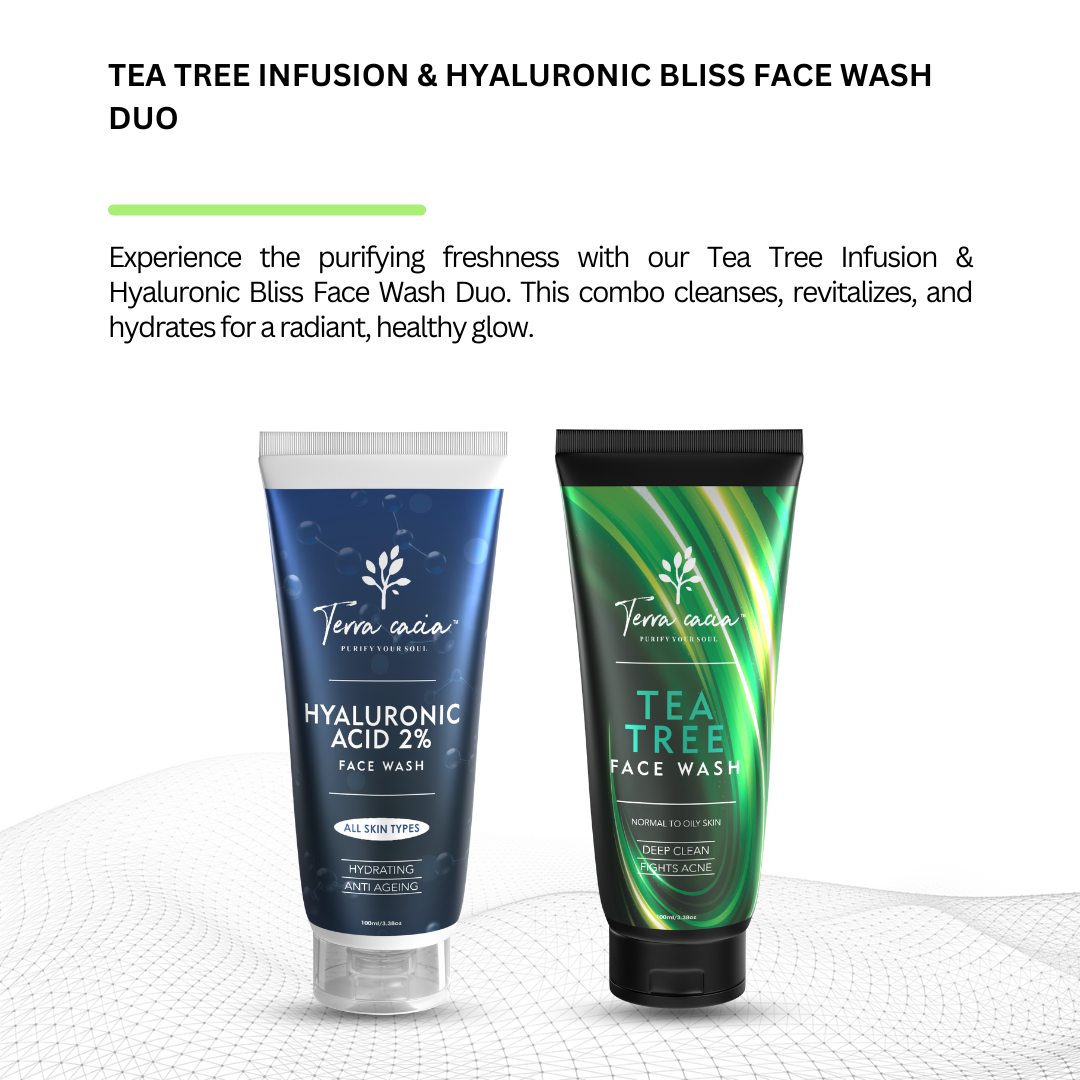 Tea Tree Infusion & Hyaluronic Bliss Face Wash Duo