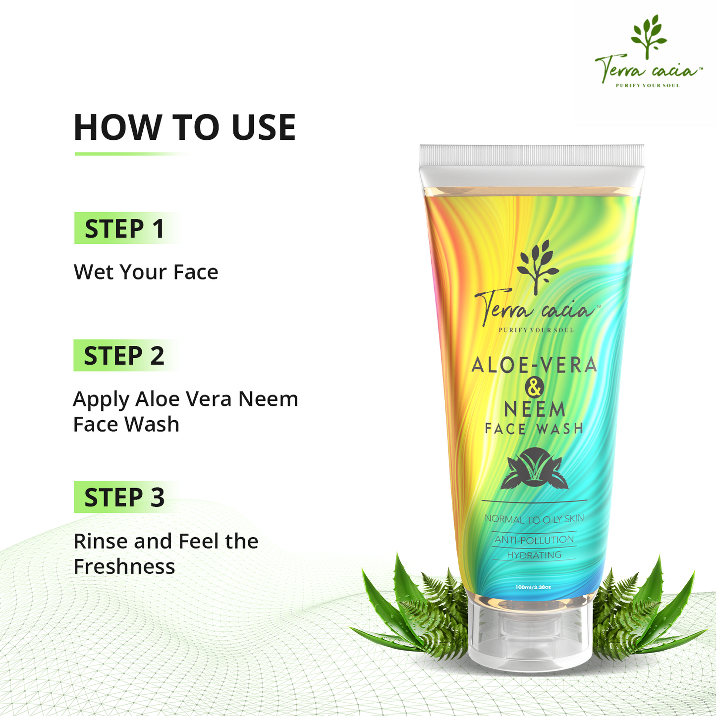 Aloe-vera neem Face wash - Terra cacia