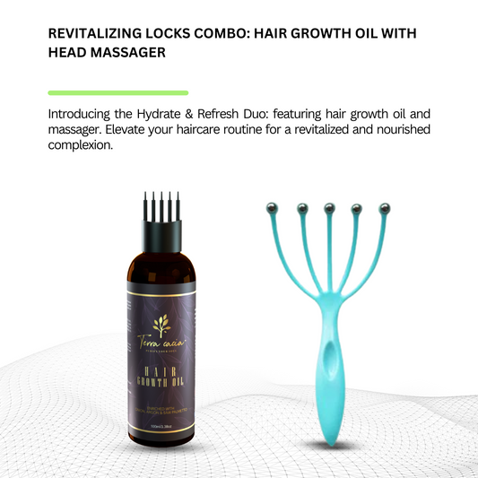 Revitalizing Locks Combo: Hair Growth Oil with Head Massager