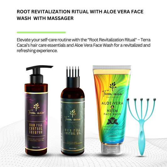 Root Revitalization Ritual with Aloe Vera Face wash  with massager