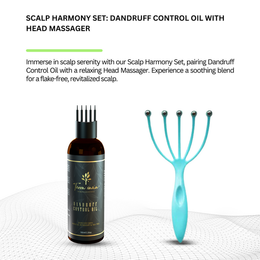 Scalp Harmony Set: Dandruff Control Oil with Head Massager