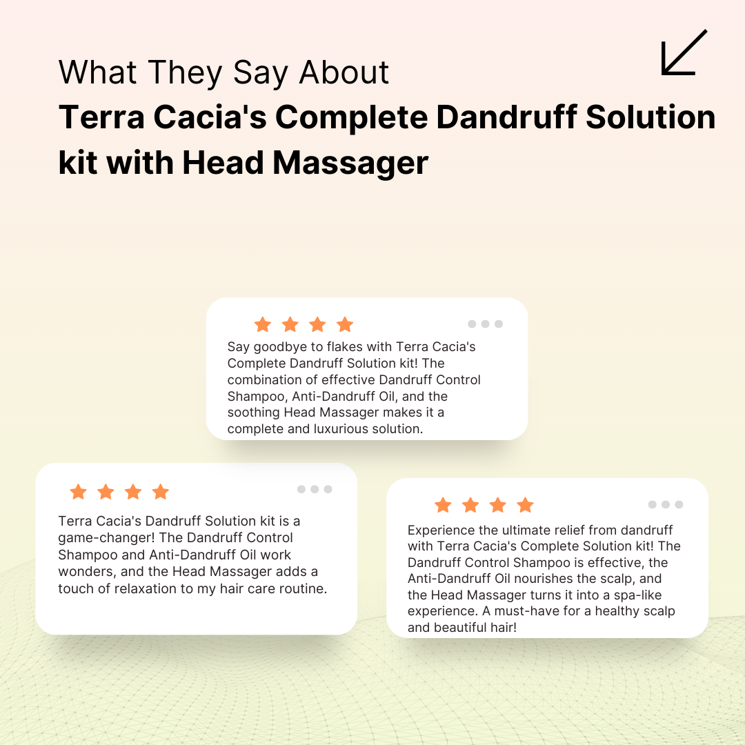 Terra Cacia's Complete Dandruff Solution kit with Head Massager