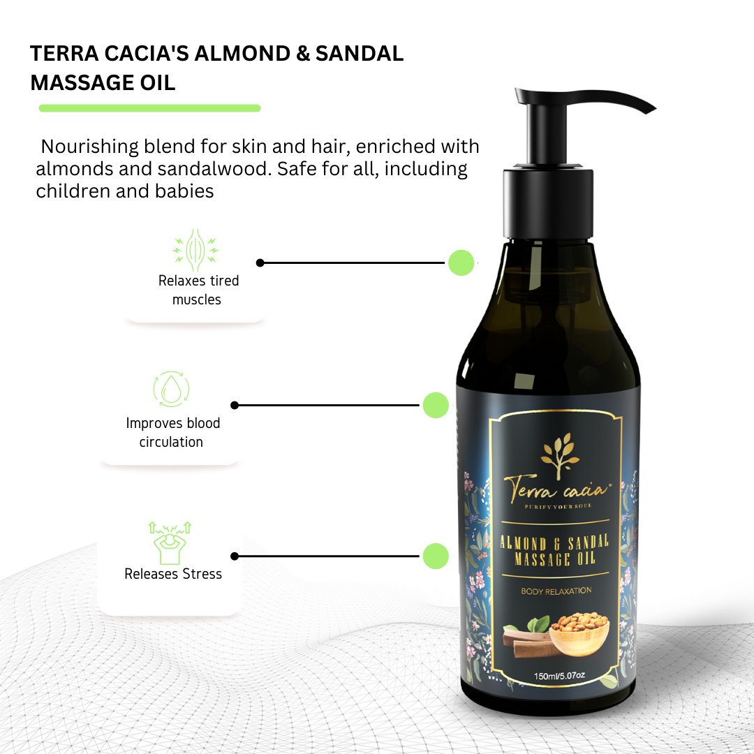 Almond_Sandal_massage_oil - Terra Cacia